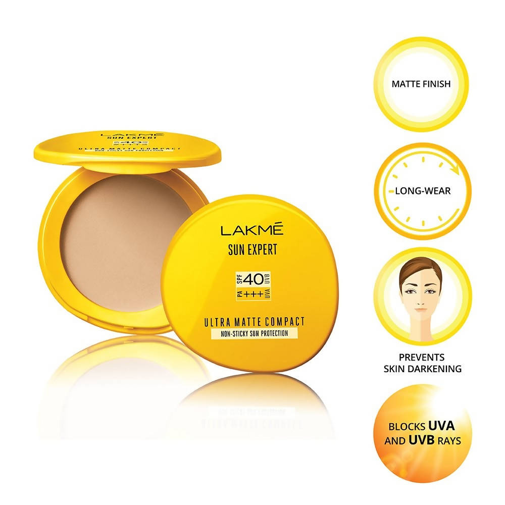 Lakme Sun Expert Ultra Matte Compact, SPF 40 (PA+++) - Swadesiicart