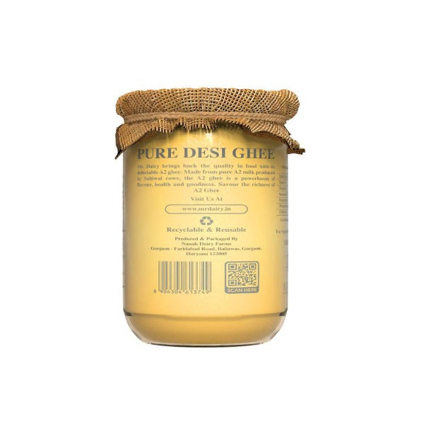 Mr. Dairy A2 Ghee | 100% Pure and Natural Ghee | Cultured Desi Ghee From A2 Milk - Swadesiicart