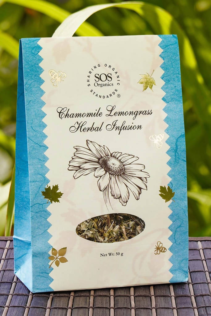SOS Organics Chamomile Lemongrass Herbal Infusion - Swadesiicart