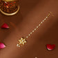 Ruby Raang Gold Flower Kundan Maang Tikka | Swadesiicart