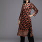 Ahalyaa Women's Traditional wear Kurta - Black | Swadesiicart