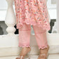Vaasva Women's Peach Cotton Printed Kurta Pant Set | Swadesiicart