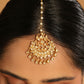 Nuyug 22K Gold Plated Kundan Drop Maang Tikka | Swadesiicart