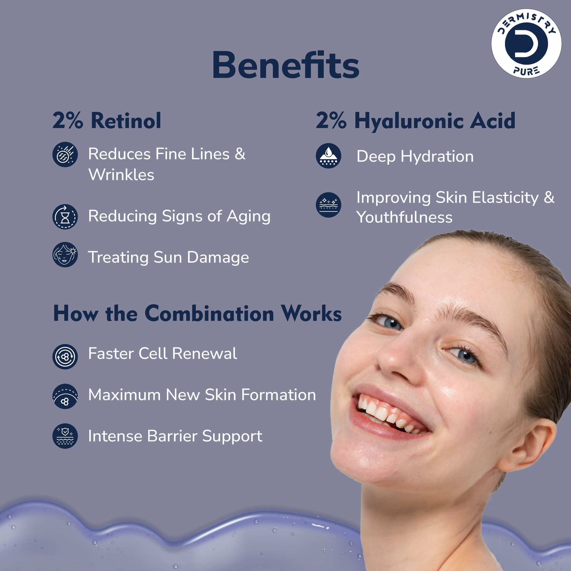Dermistry 2% Retinol Hyaluronic Night Moisturizer Cream Serum For Anti Aging Fine Lines & Wrinkles - Swadesiicart
