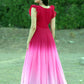 Jyoti Fashion Women's Pink Sequins Embroidery Faux Blooming Anarkali Dress | Swadesiicart