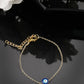 NVR Women Gold-Toned Blue Evil Eye Charm Bracelet - Swadesiicart
