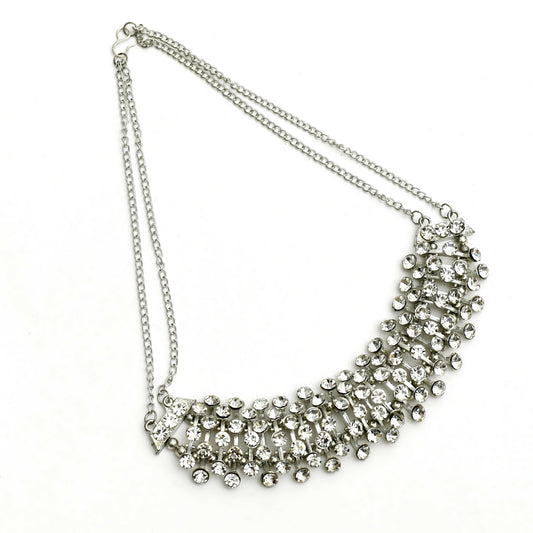 Mominos Fashion Johar Kamal Silver-Plated Brass Finish Kundan Choker For Women | Swadesiicart