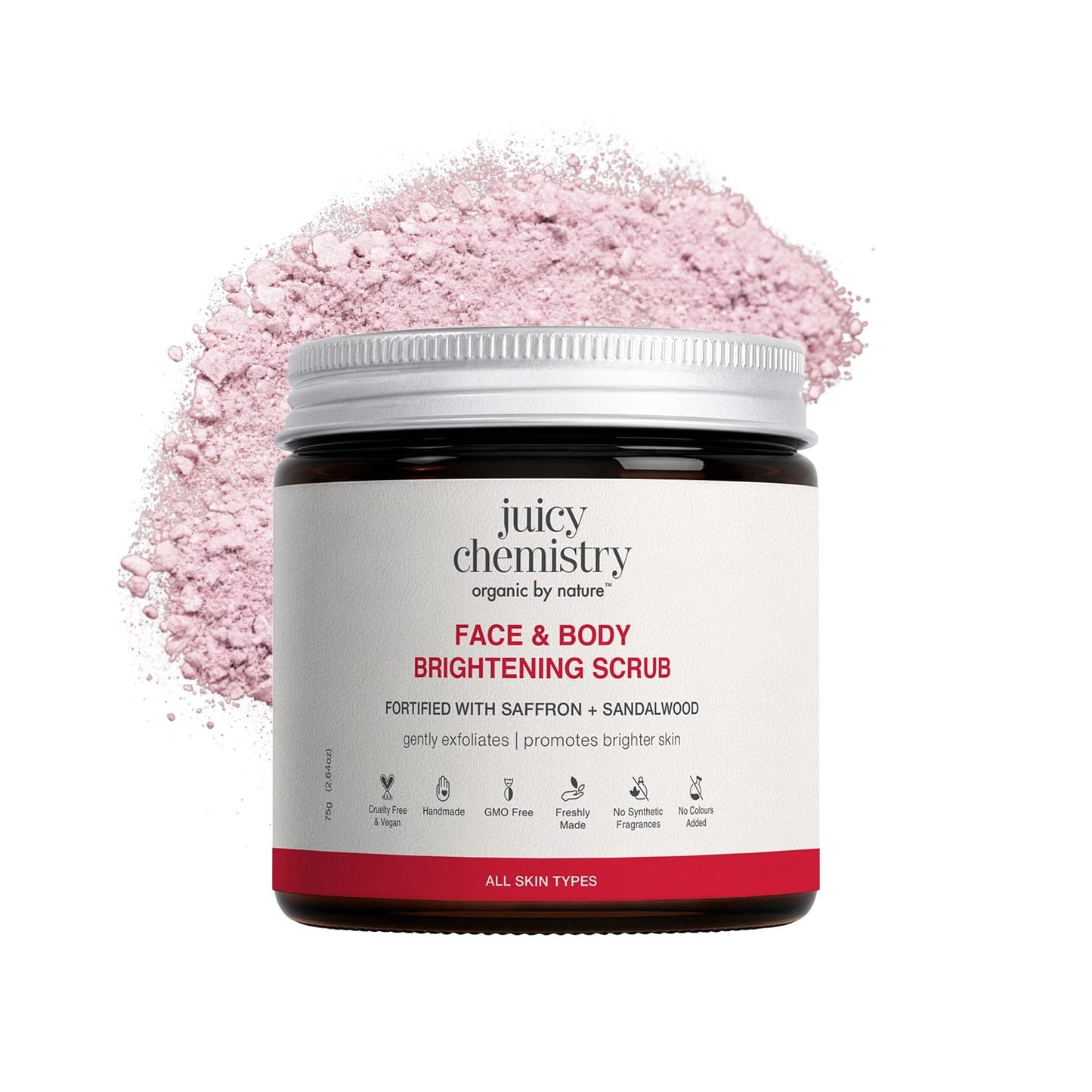 Face & Body Brightening Scrub Fortified with Saffron + Sandalwood