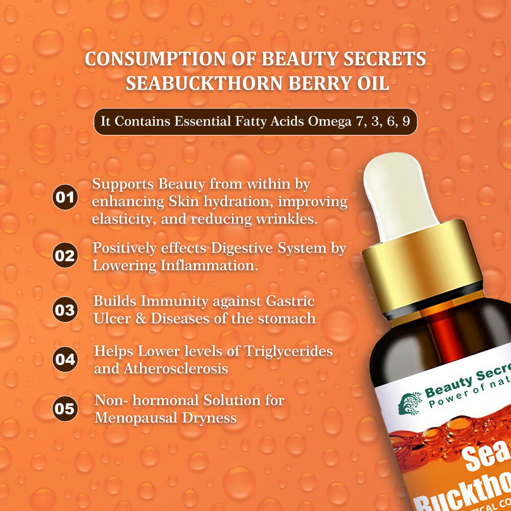 Beauty Secrets Organic Sea Buckthorn Berry Oil | Swadesiicart