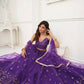Aastha Fashion Purple Butterfly Net Tone To Tone Thread Work And Sandwich Sequence Work Embroidery Wedding Wear Lehenga Choli