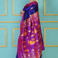 Very Much Indian Handloom Pure Silk Dark Violet Muniya Border Paithani | Swadesiicart