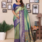 Aastha Fashion Green Tissue Silk Weaving Saree