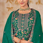 Anaita Emerald Green Vichitra Silk Readymade Palazzo Suit with Embroidery & Lace Work