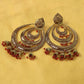Mominos Fashion Johar Kamal Triple Circle White With Red Big Size Earrings - Swadesiicart