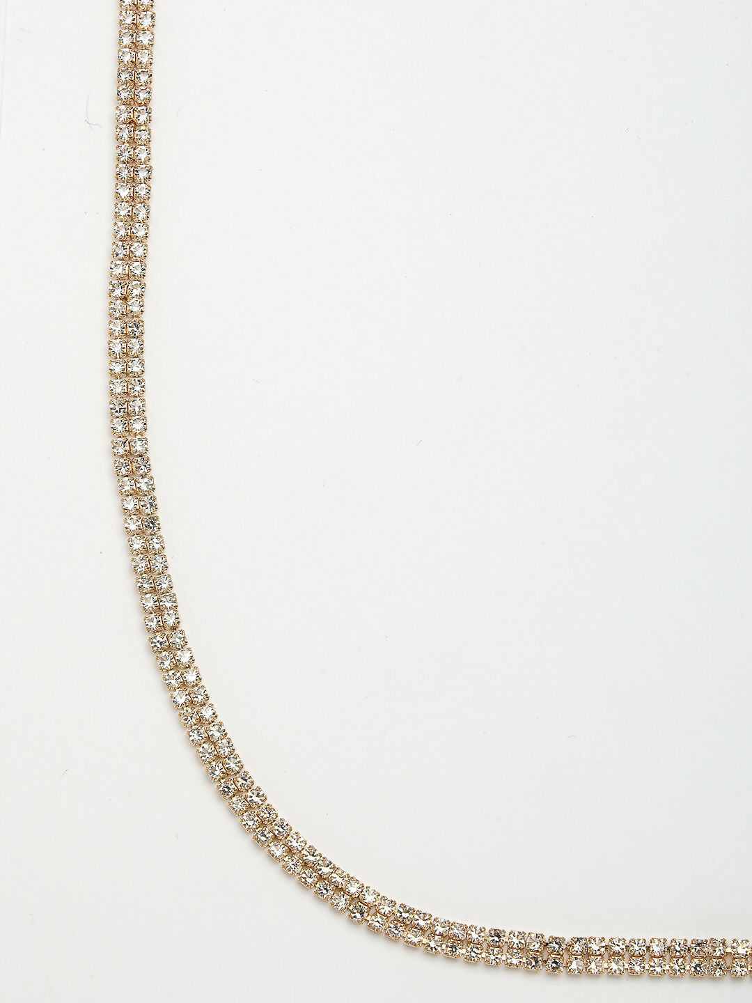 NVR Women's Gold-Polished AD-Studded Double Layered Kamarbandh Waist Chain | Swadesiicart