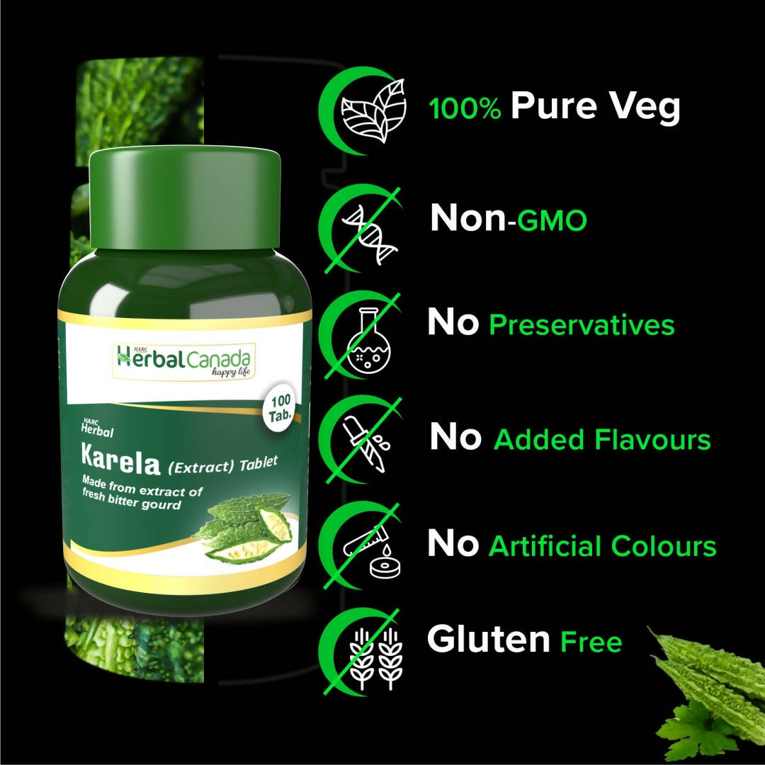 Herbal Canada Karela Tablets - Swadesiicart
