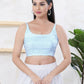 Joban Fashion Light-Blue Shift Sleeveless Back Open Blouse - Swadesiicart
