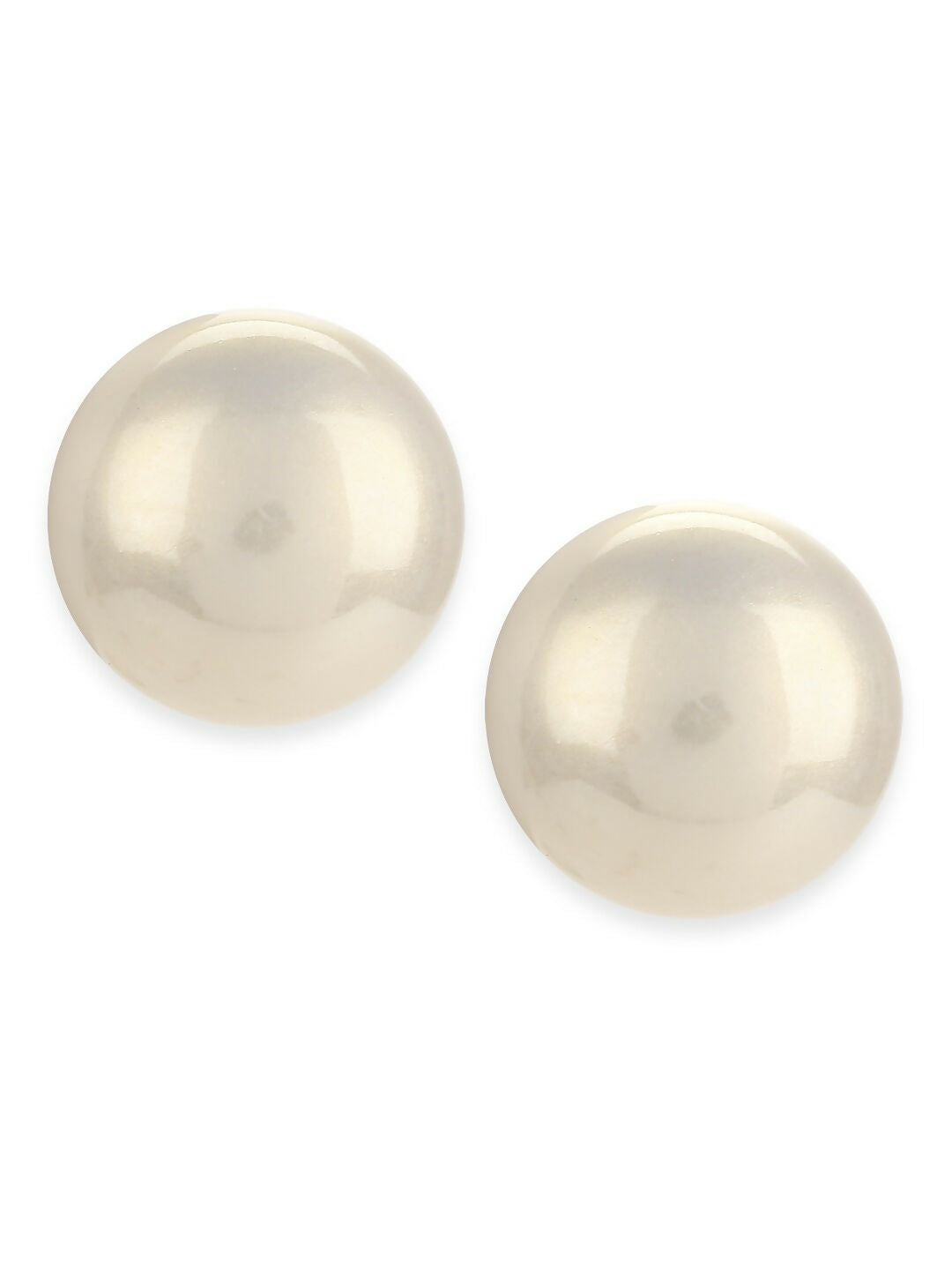 Cream Studs (16mm)- Ruby Raang | Swadesiicart