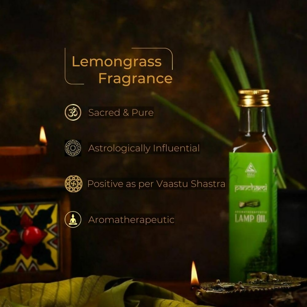 Panchami Sacred Fragrances - Lemongrass Lamp Oil | Swadesiicart