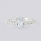 VOJ white CZ-detail Stainless Steel Cubic Zirconia Silver Plated Adjustable Finger Ring | Swadesiicart