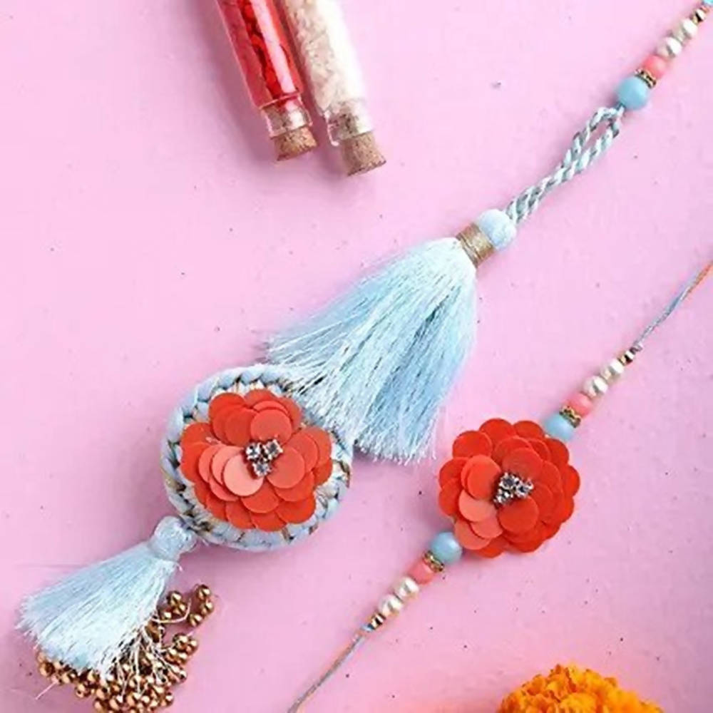 Bhaiya Bhabhi Tassel Rakhi Set & Gulab Jamun | Swadesiicart