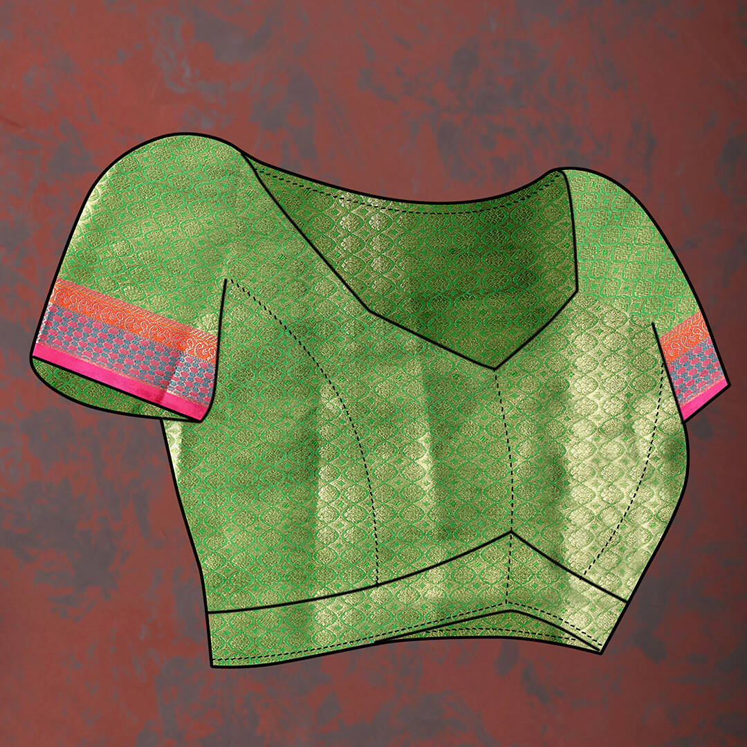 Lorenvalley Fashion Magenta Kanjivaram Silk Woven Design with Zari Weaving Saree - Swadesiicart
