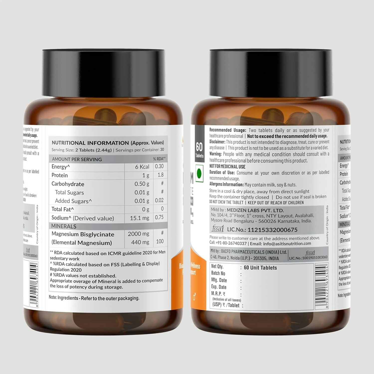 As-It-Is Atom Magnesium Bisglycinate Chelated Veg Tablets | Swadesiicart
