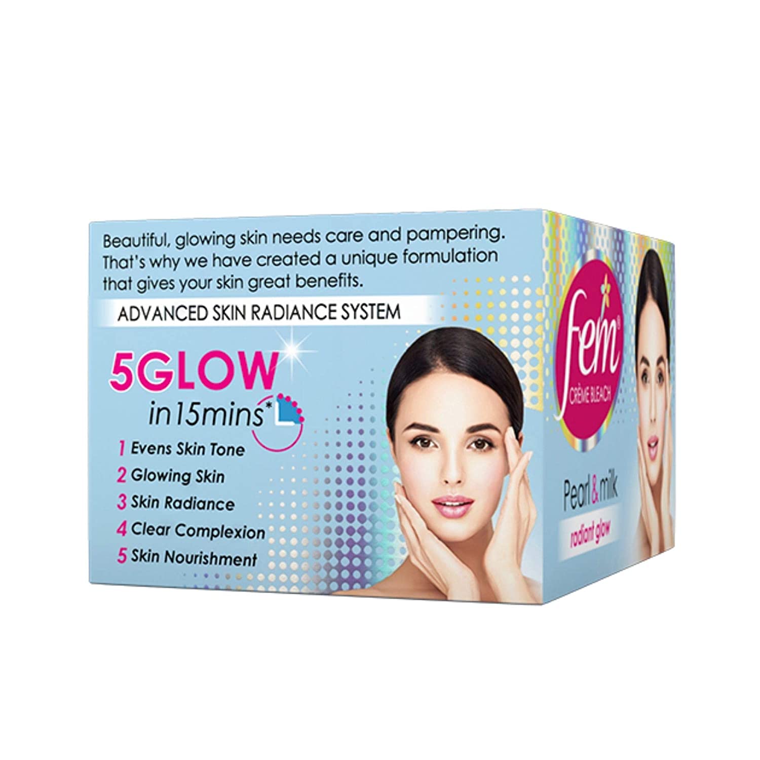 Fem Fairness Naturals Pearl Cream Bleach - Swadesiicart