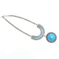 Mominos Fashion Johar Kamal Oxidised Silver-Plated Stone Work Long Necklace Handicraft Sky Blue | Swadesiicart