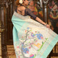 Very Much Indian Handloom Pure Silk Muniya Border Paithani - Electric Blue | Swadesiicart