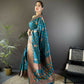 Joban Fashion Banarasi Blue Woven Soft Silk Saree | Swadesiicart