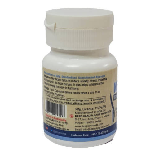 Deep Ayurveda Nervocare 500mg Veg Capsules - Swadesiicart