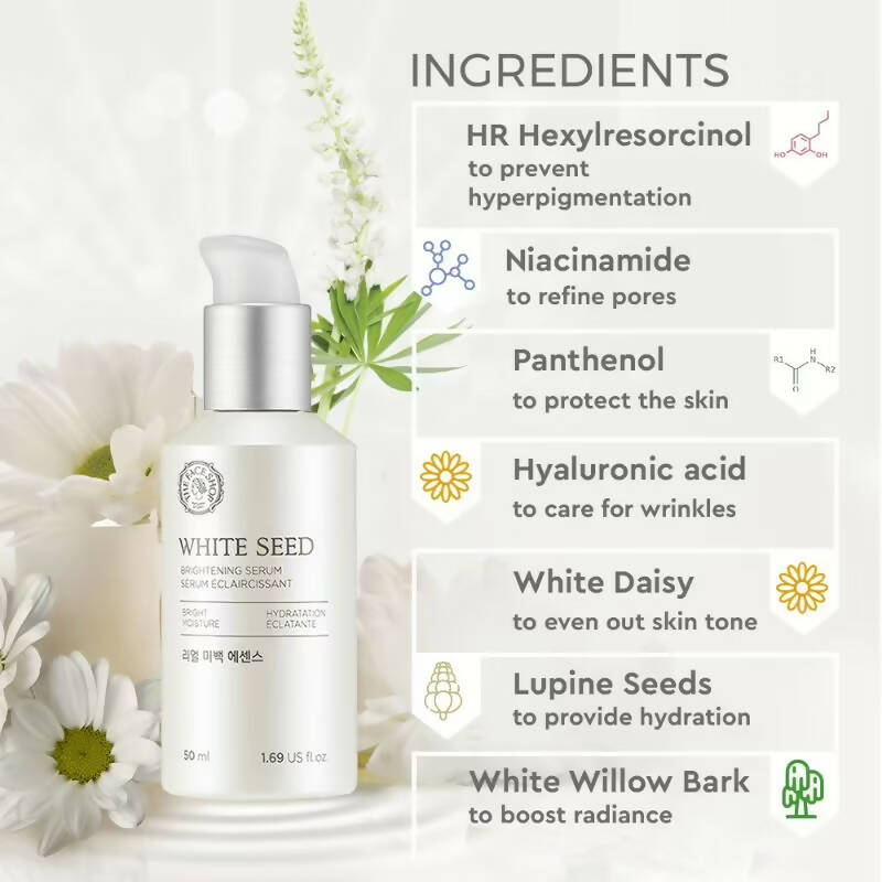 The Face Shop White Seed Brightening Serum - Korean Skincare | Swadesiicart