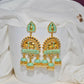 Green Traditional Gold-Polished Elephant Design Kundan Jhumka Jhumki Earrings Indian Jewellery For Women & Girls By House of Ree - Swadesiicart