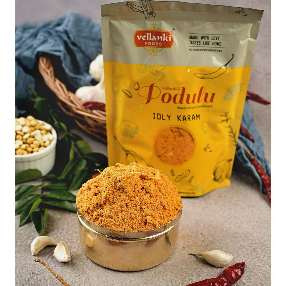 Vellanki Foods - Idli Karam Without Garlic - Swadesiicart