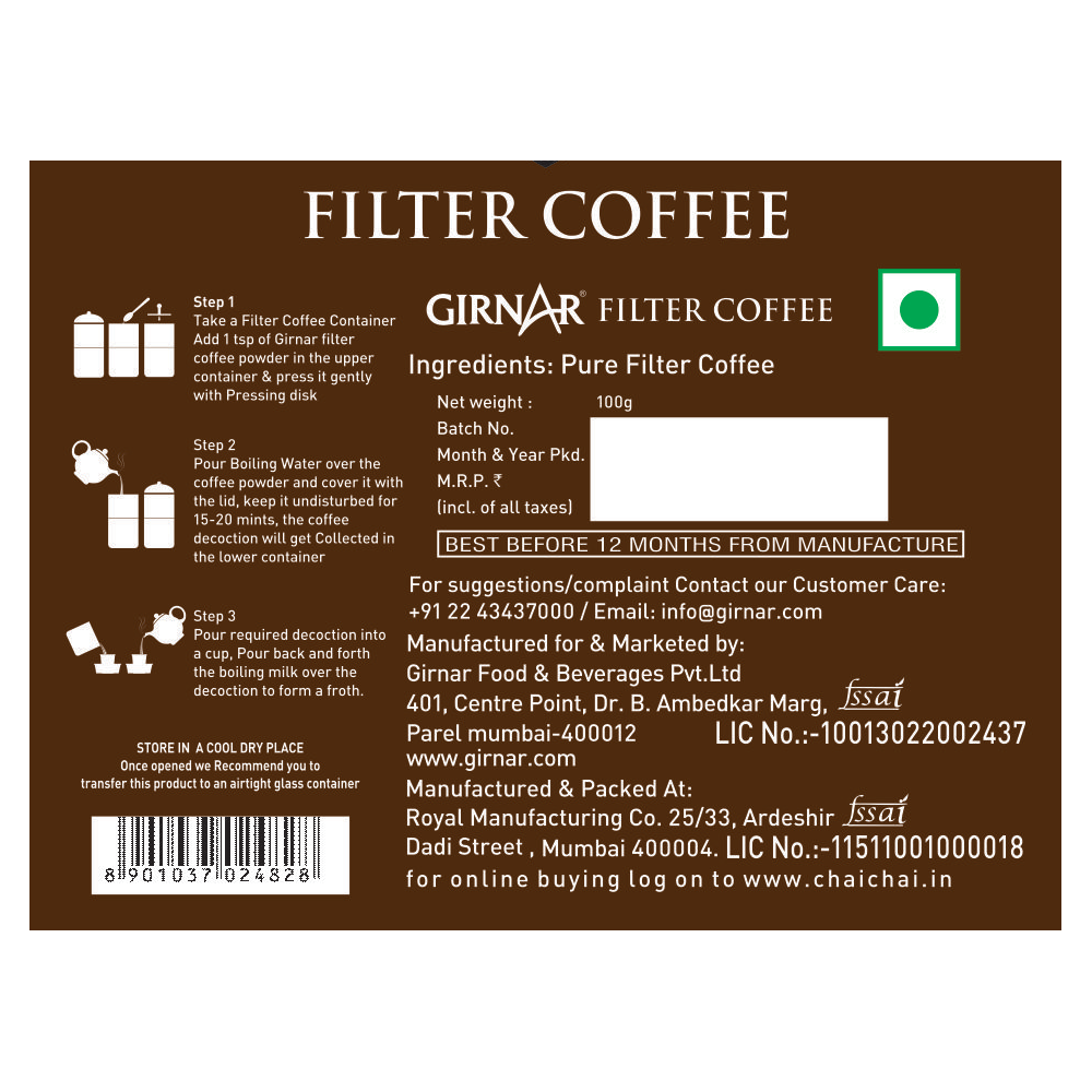 Girnar Filter Coffee | Swadesiicart