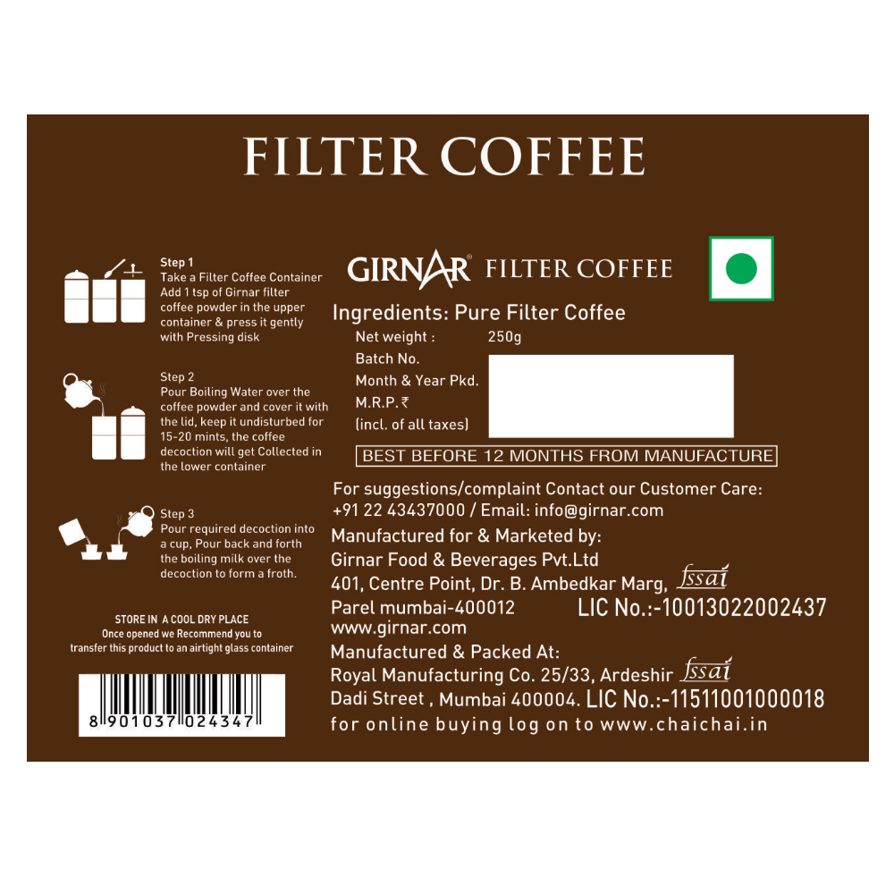 Girnar Filter Coffee | Swadesiicart