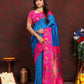 Lorenvalley Fashion Firozi Soft Paithani Silk Woven Design Rich Zari Meenakari Weaving Saree - Swadesiicart