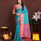 Lorenvalley Fashion Firozi Patola Silk Woven Design with Zari Meenakari Weaving motifs motifs Pallu Saree - Swadesiicart