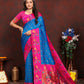 Lorenvalley Fashion Firozi Soft Paithani Silk Woven Design Rich Zari Meenakari Weaving Saree - Swadesiicart