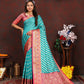 Lorenvalley Fashion Firozi Organza Silk Woven Design with Rich Meenakari Weaving Pallu Saree - Swadesiicart