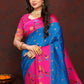 Lorenvalley Fashion Firozi Soft Paithani Silk Woven Design Rich Zari Meenakari Weaving Saree - Swadesiicart
