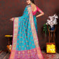 Lorenvalley Fashion Firozi Patola Silk Woven Design with Zari Meenakari Weaving motifs motifs Pallu Saree - Swadesiicart