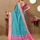 Lorenvalley Fashion Firozi Patola Silk Woven Design with Zari Meenakari Weaving motifs motifs Pallu Saree - Swadesiicart