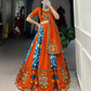 Lorenvalley Firozi Rayon and Printed Silk with Plain And Printed With Original Mirror Gamthi Work And Gamthi Patch Work Lehenga Choli | Swadesiicart