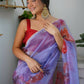 Vamsee Blue Organza Saree - Swadesiicart