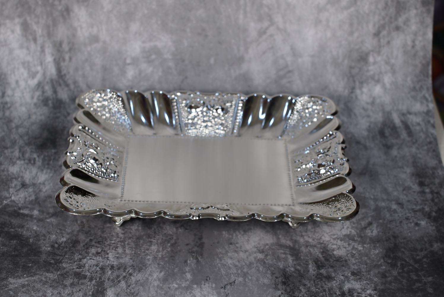 Sri Rudra Silver Tray- SR 00089 | Swadesiicart