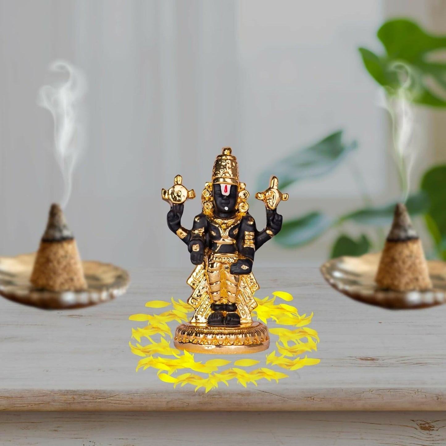 House Of Wemy Gold-Polished Premium Balaji Statue - Swadesiicart