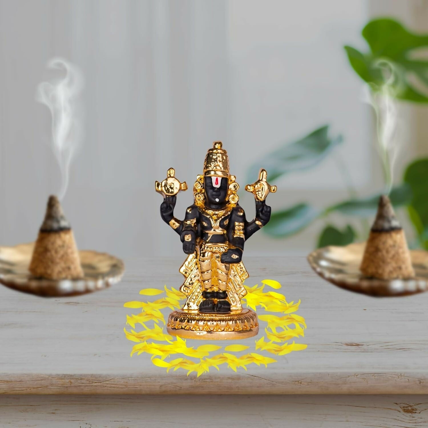 House Of Wemy Gold-Polished Premium Balaji Statue - Swadesiicart