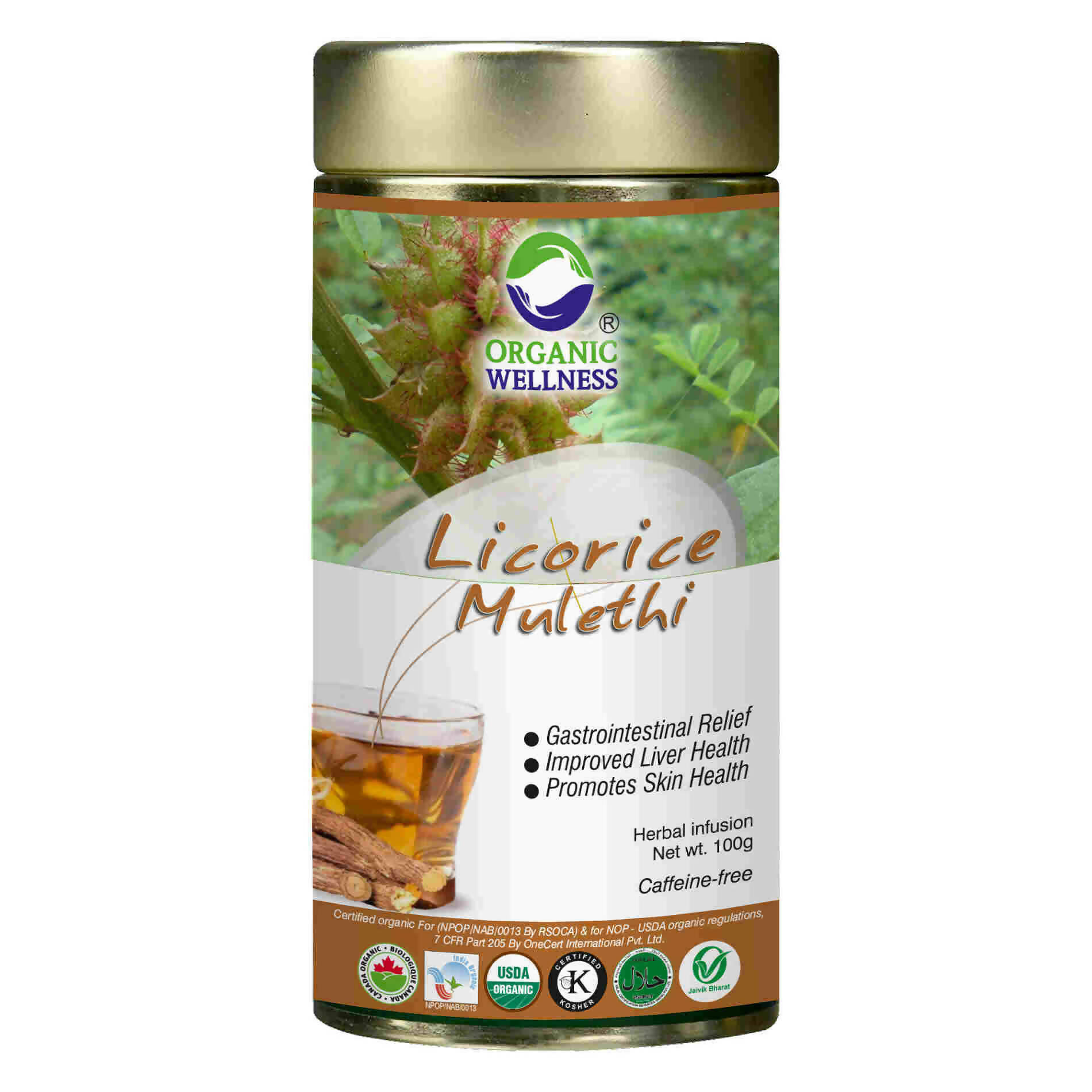 Organic Wellness Licorice Tea Tin Pack - Organic Wellness Products Private Limited